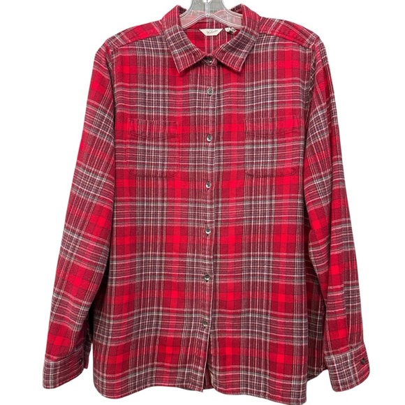 Woolrich Red Plaid Flannel Shirt | Women’s XL | Cozy & Soft - Picture 1 of 6